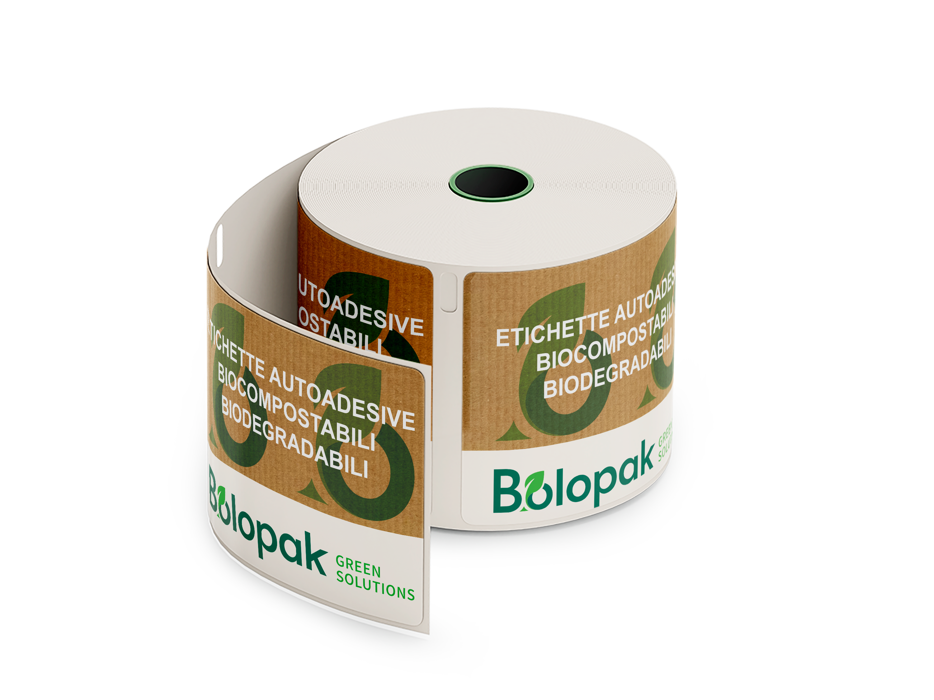 2-Sticker Roll Mockup